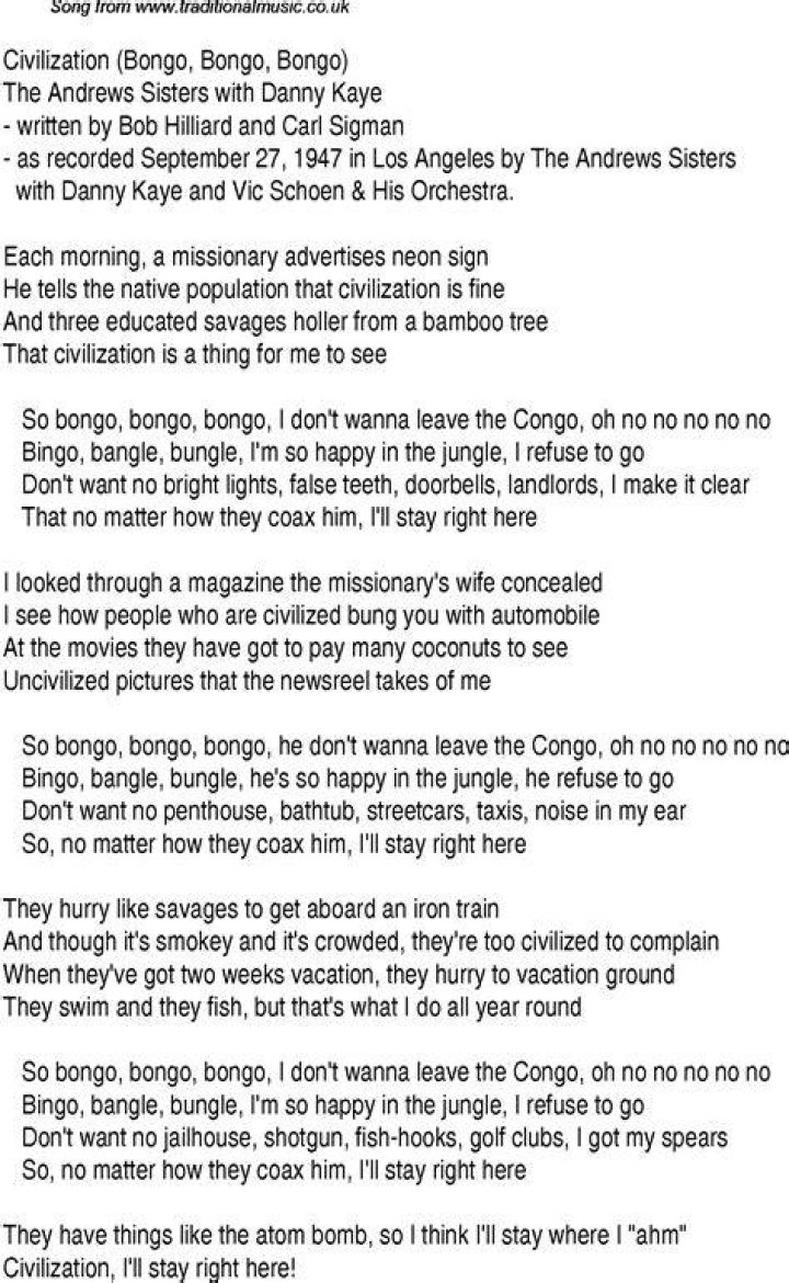 A bongo lyrics lyrics