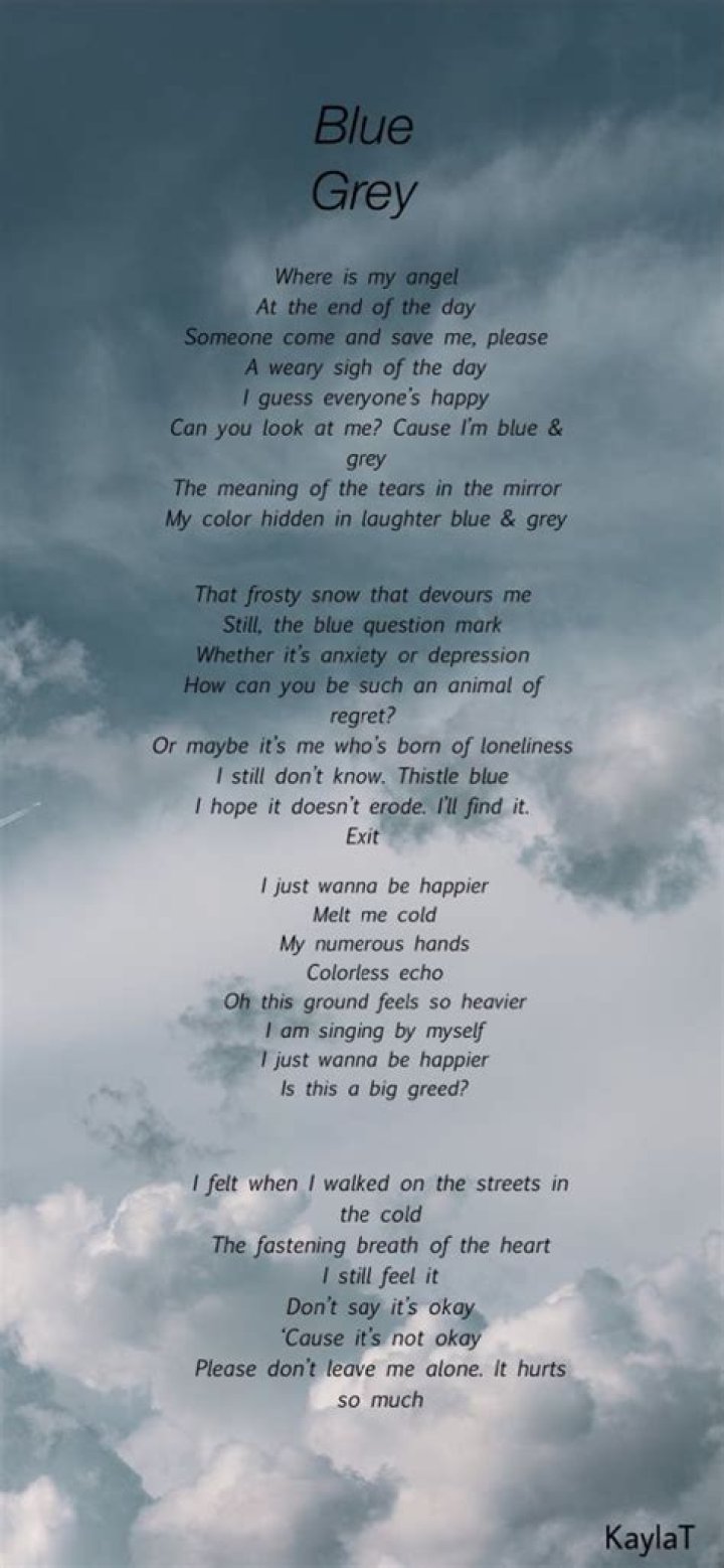 And the sky is grey lyrics