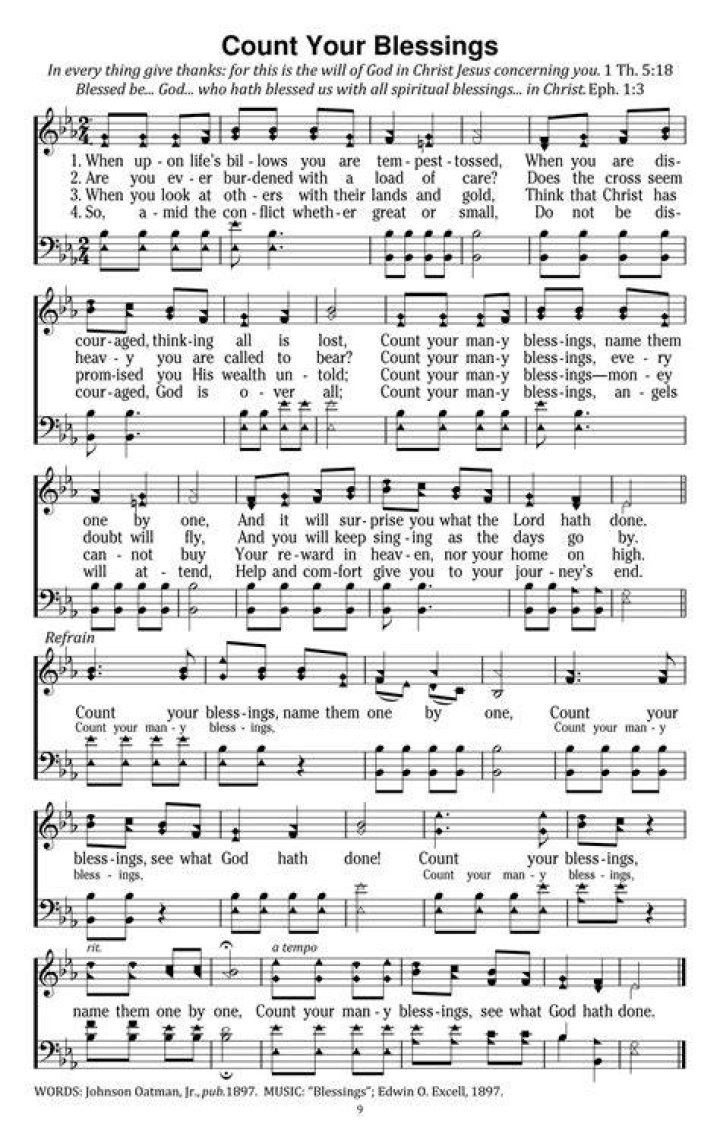 Count your blessings the martins lyrics