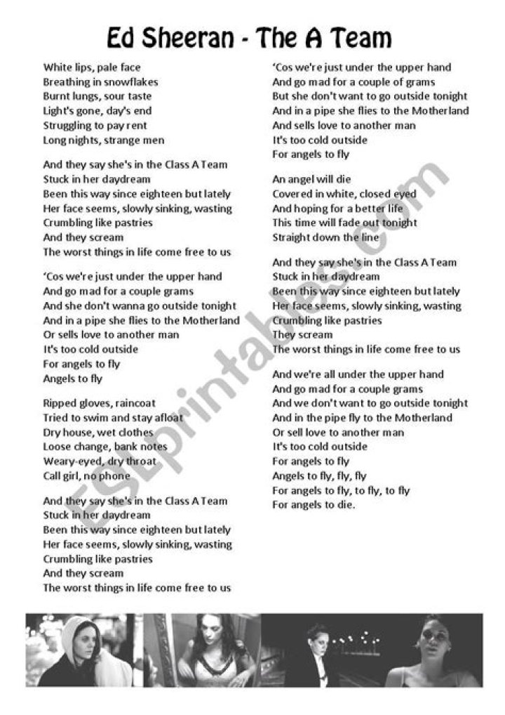 Ed Sheeran The A Team Lyrics