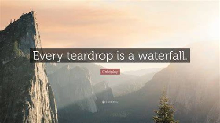 Every Teardrop is a Waterfall Lyrics Meaning