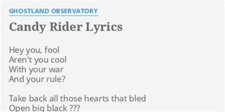 Ghostland observatory lyrics