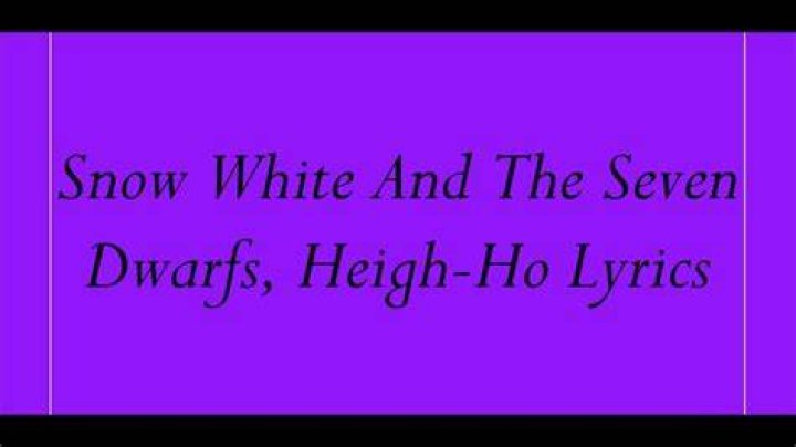 Heigh ho snow white lyrics