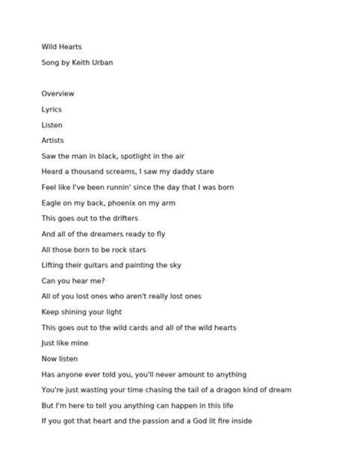 Hes wild at heart lyrics