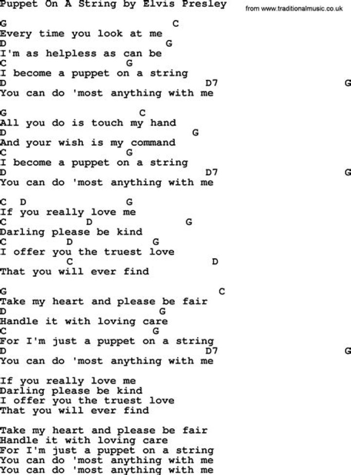 Im not a puppet on a string lyrics