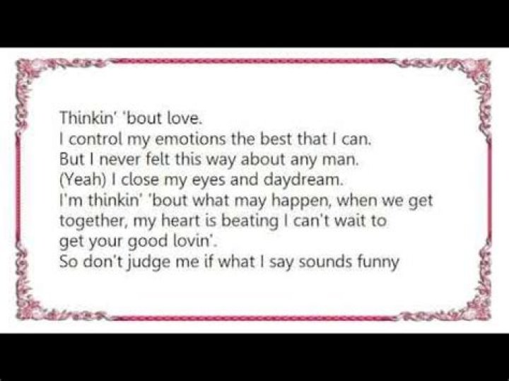 Karyn white thinkin about love lyrics