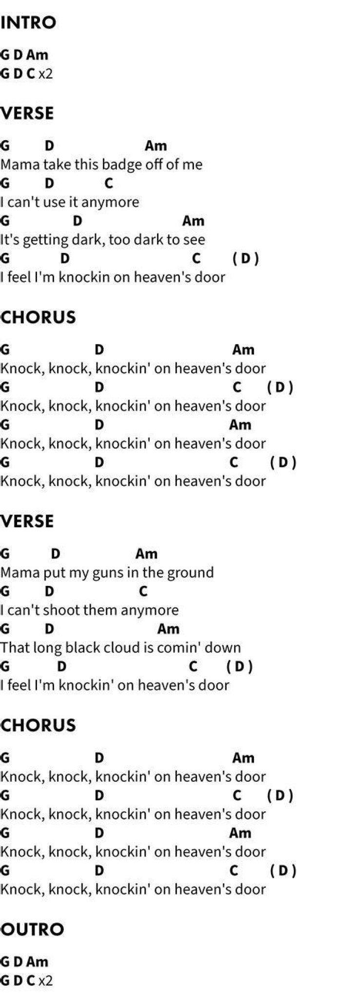 Knocking on your front door lyrics