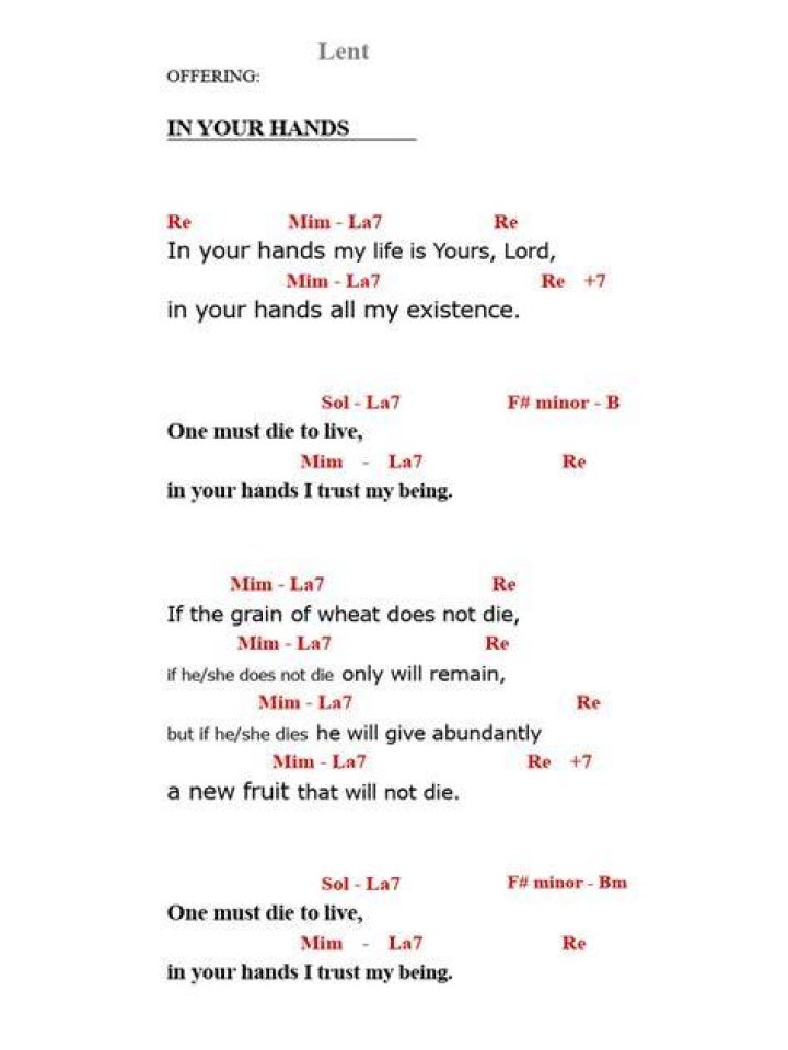 Lord it’s in your hands lyrics