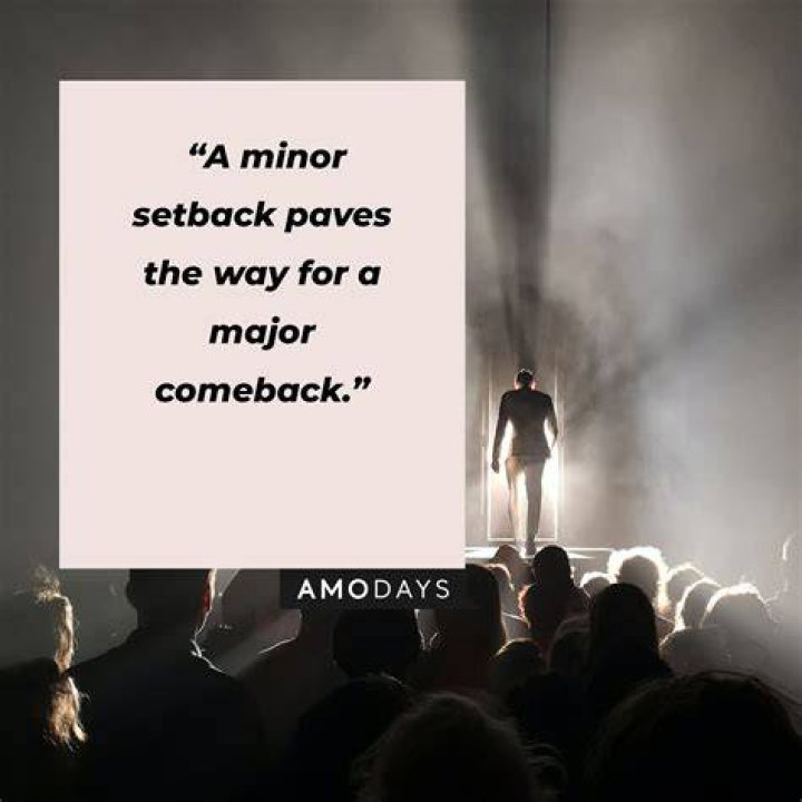 Minor setback for a major comeback lyrics