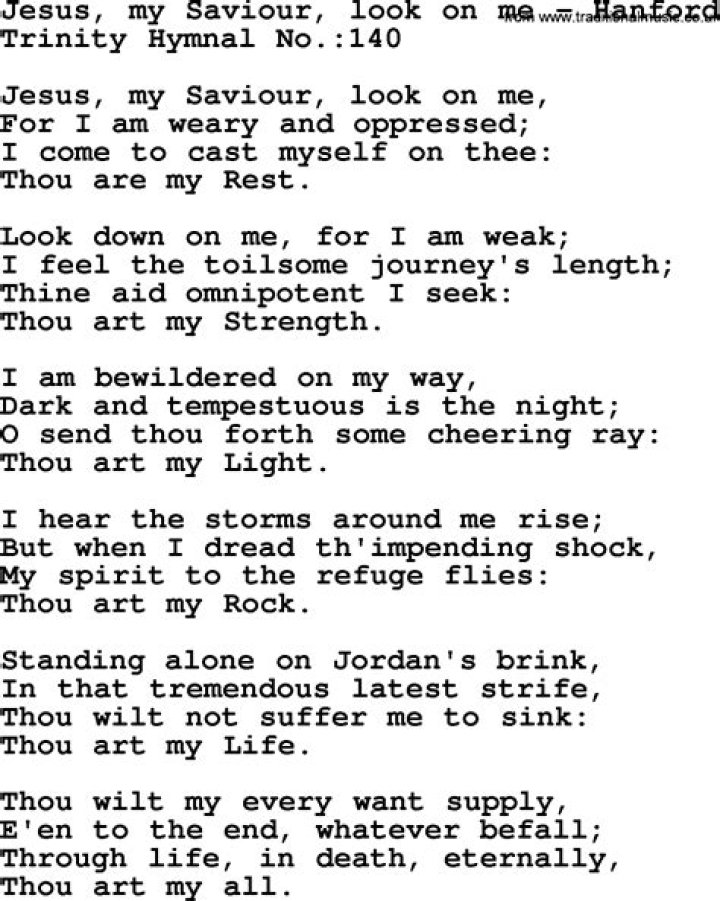 My jesus my savour lyrics