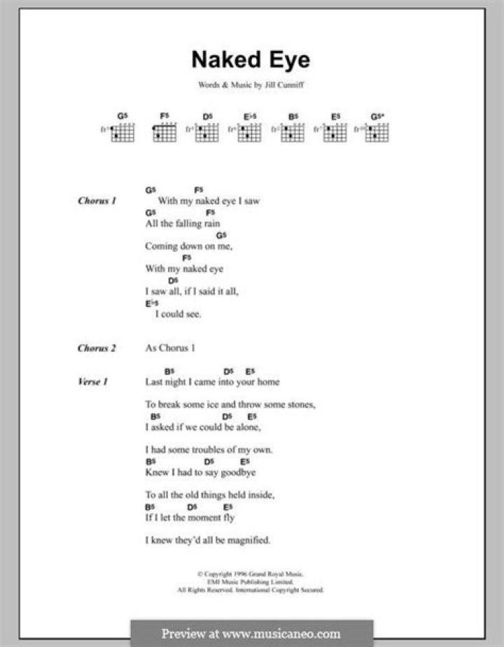 Naked eye lyrics