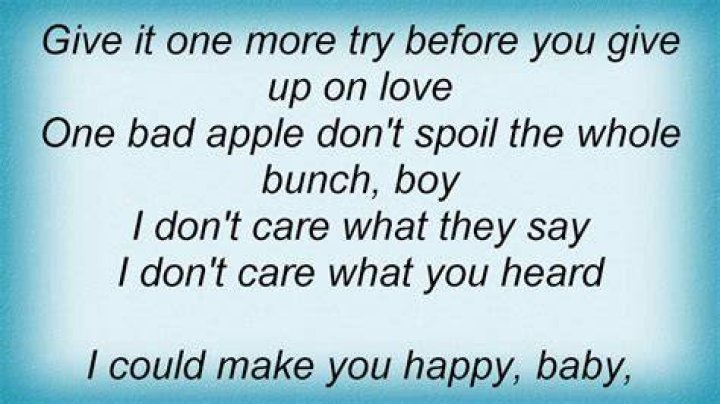 One bad apple lyrics