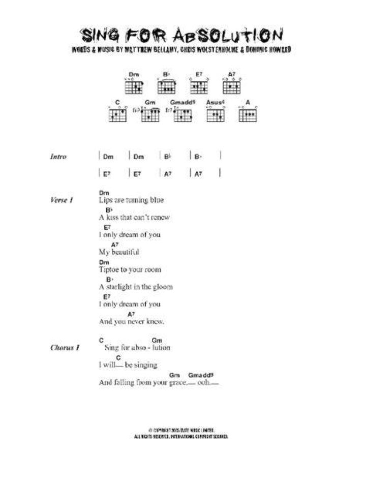 Sing for Absolution Lyrics Meaning