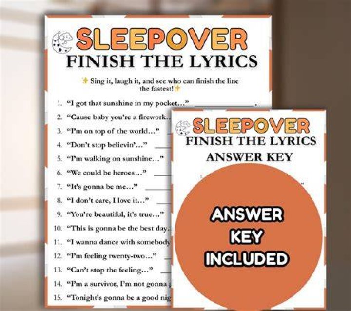 Sleepover lyrics
