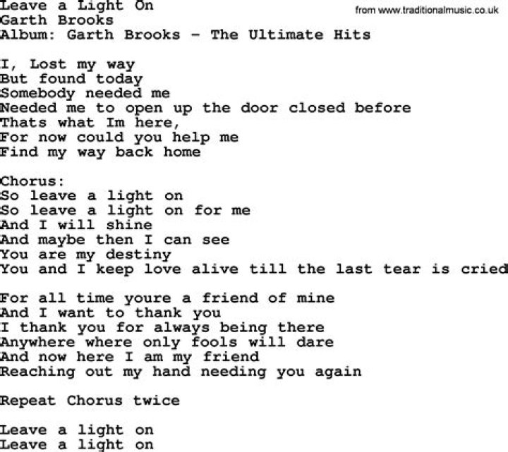 Song with leave the light lyrics