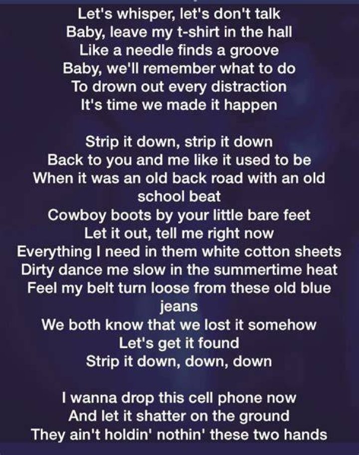 Strip u down lyrics