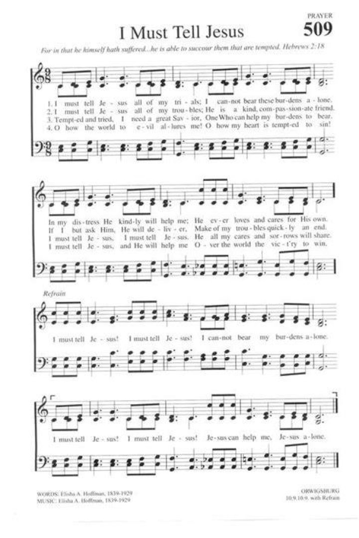 Tell it to jesus lyrics