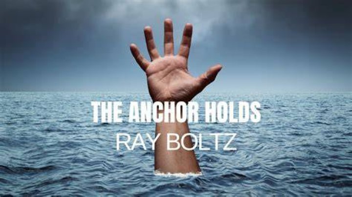 The anchor holds lyrics
