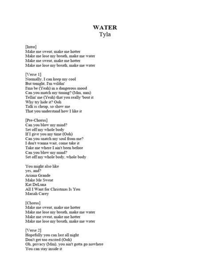 The water dance lyrics