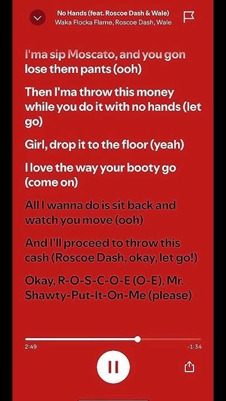 Throw it back with no hands lyrics