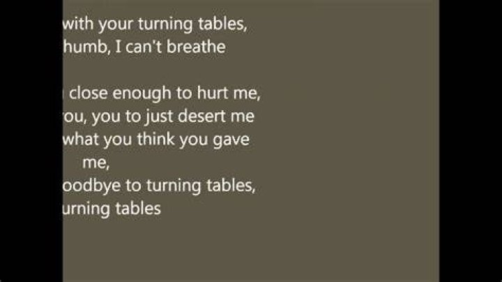 Turning tables lyrics