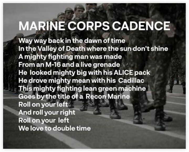 Usmc cadence lyrics