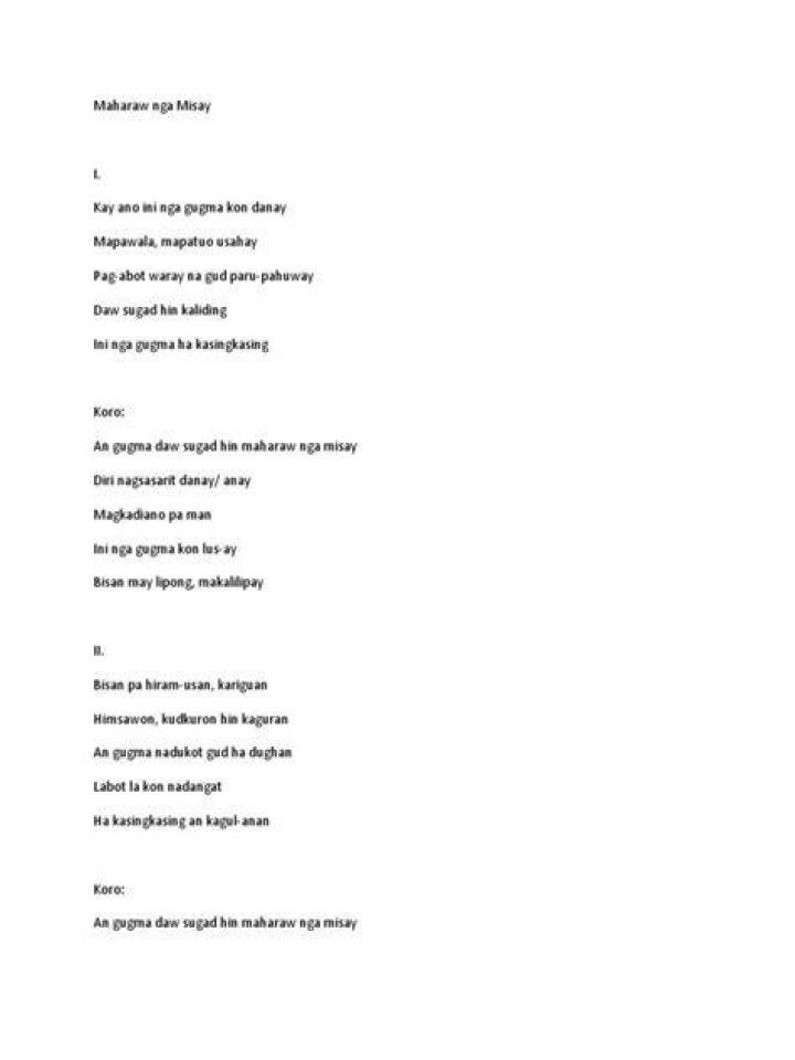 Waray song christmas lyrics
