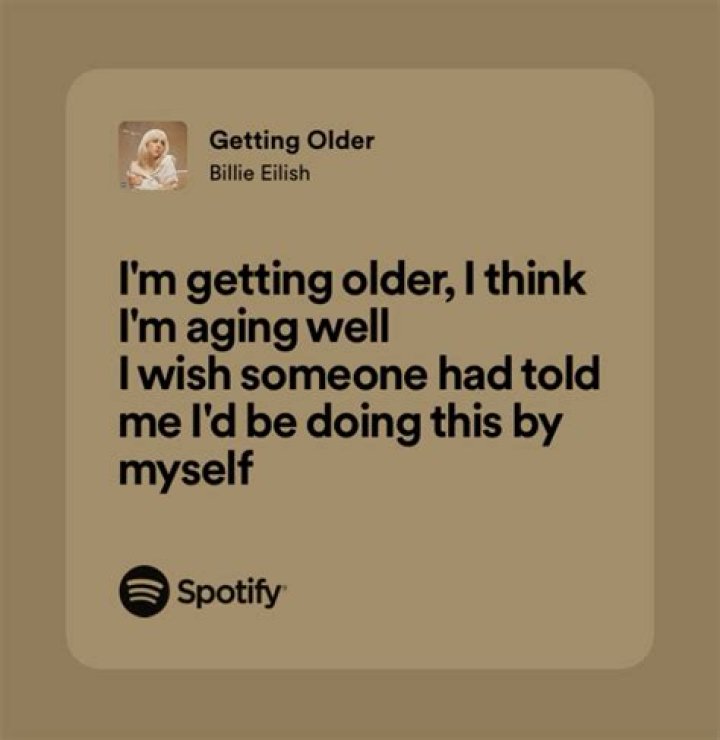 We’re never getting older lyrics