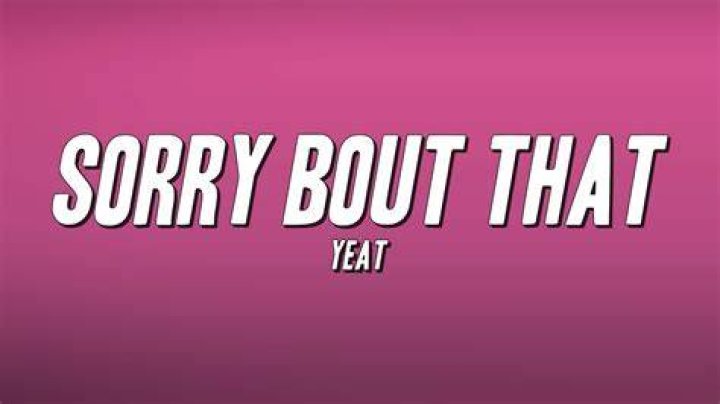 Yeat sorry bout that lyrics